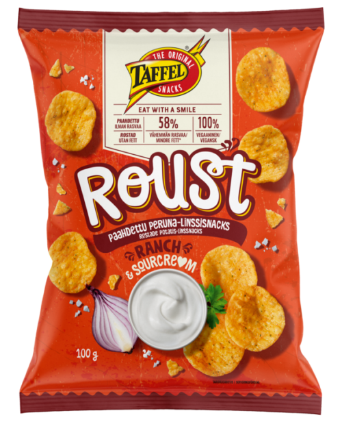 Taffel Roust ranch & sourcre<3m rostad potatissnacks 100 g