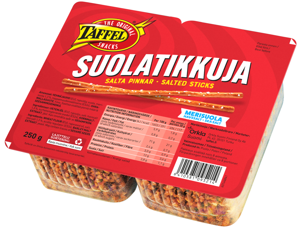 Taffel Salta pinnar 250 g